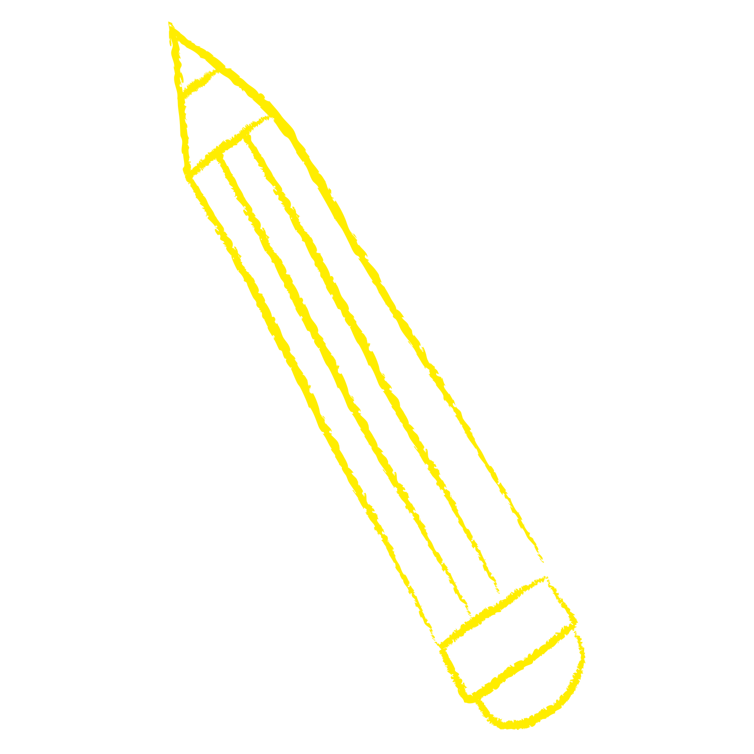 dessin d'un crayon de couleur jaune